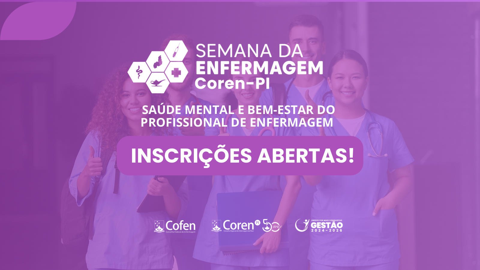 Semana da Enfermagem Coren-PI 2025 – Inscrições abertas!