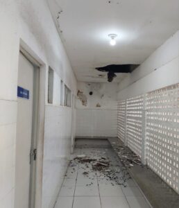 Teto cede durante fiscalização do Coren-PI e expõe situação crítica em UBS na zona Norte de Teresina