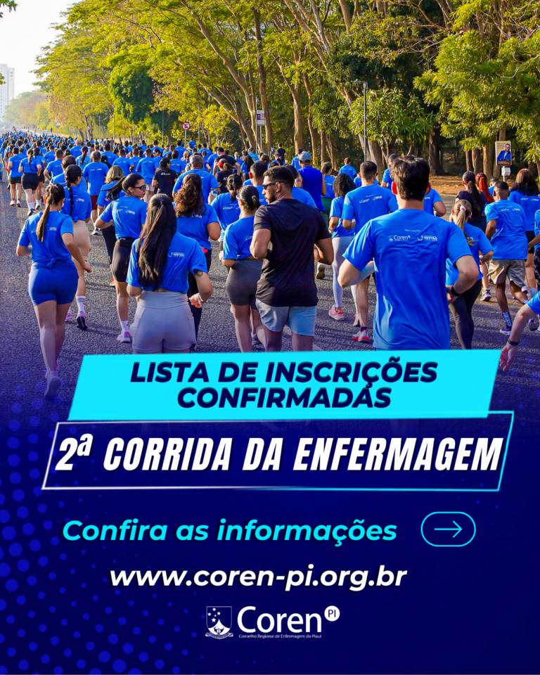 Coren-PI divulga lista de inscritos confirmados na 2ª Corrida da Enfermagem