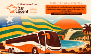 Coren-PI lança edital para transporte de profissionais e estudantes inscritos do 28º CBCENF, em Natal