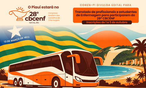 Coren-PI lança edital para transporte de profissionais e estudantes inscritos do 28º CBCENF, em Natal