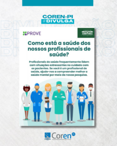 Coren-PI divulga: Pesquisa sobre saúde mental dos(as) profissionais de saúde