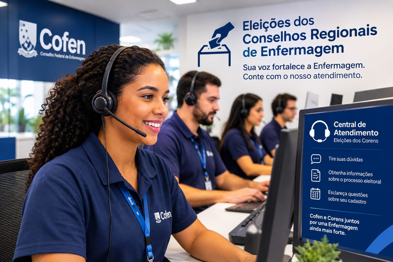 Eleições nos Conselhos Regionais 2026: Cofen disponibiliza call center para orientar eleitores
